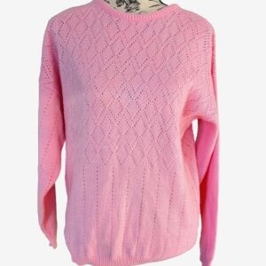Tricot Boutique women's vintage pink sweater size L